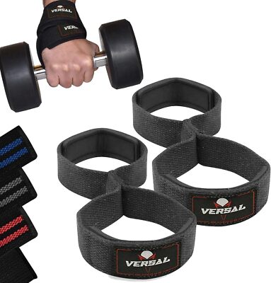 Gewichthebergurte Figur 8 Neopren gepolstert Fitnessstudio Unterstützung Kreuzheben Handschlaufe