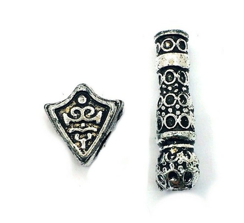 20 Acryl Spacer Y Perlen Silber Imame Tesbih Gebetskette Halskette Schmuck D122 - Bild 5 von 5