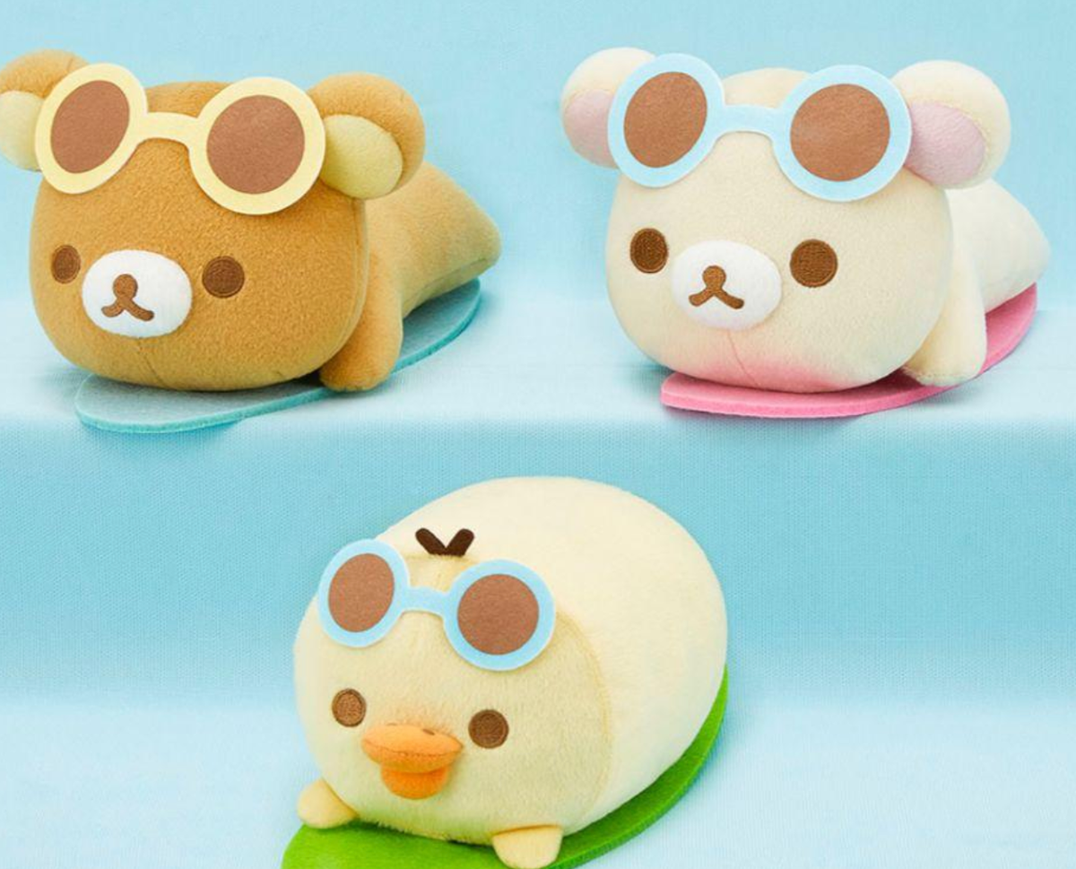Rilakkuma BIG Surfing Plush doll set of 3 Korilakkuma Kiiroitori