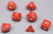 Dungeons & Dragons Role Playing Dice Set 7 Pieces -Red- Tabletop Gaming 541