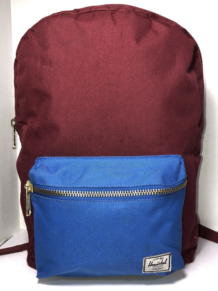 Herschel blue and red backpack online