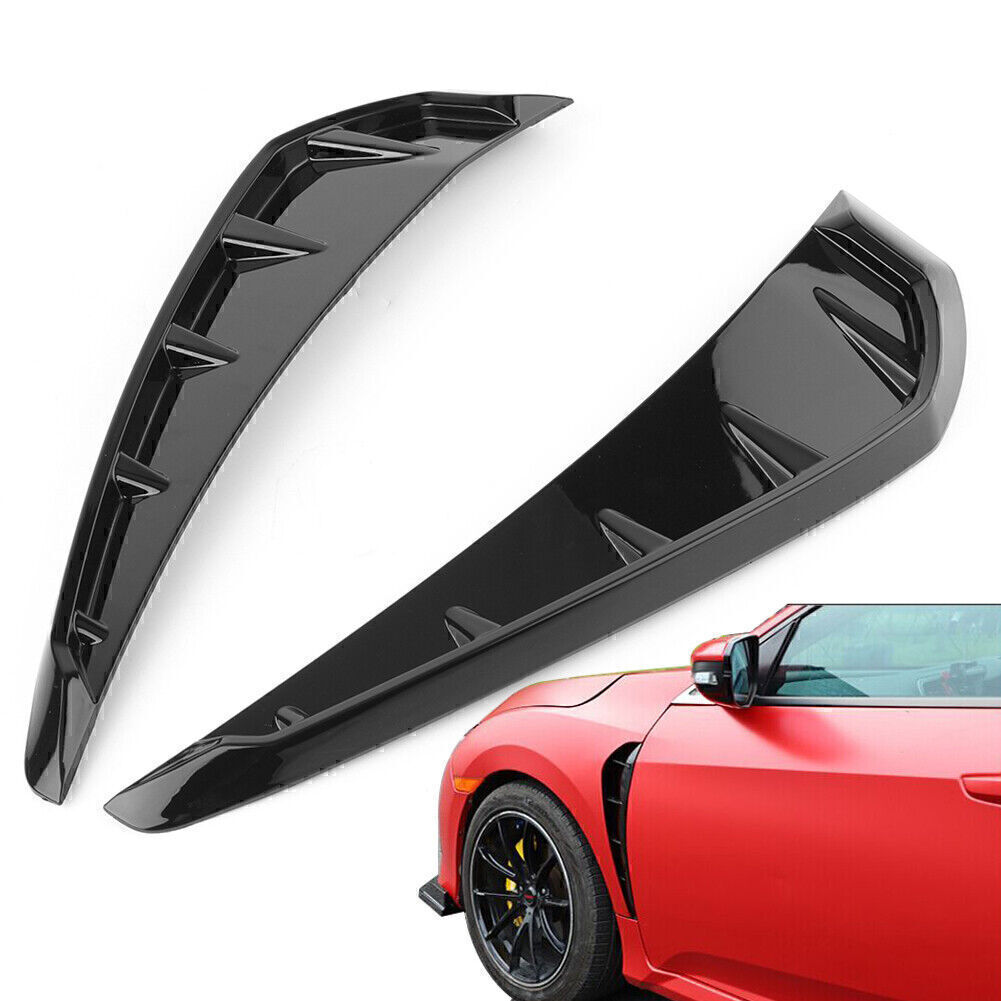 Side Door Fender Vent Air Wing Cover Trim For Honda Civic 2016 2017 2018 2019 20