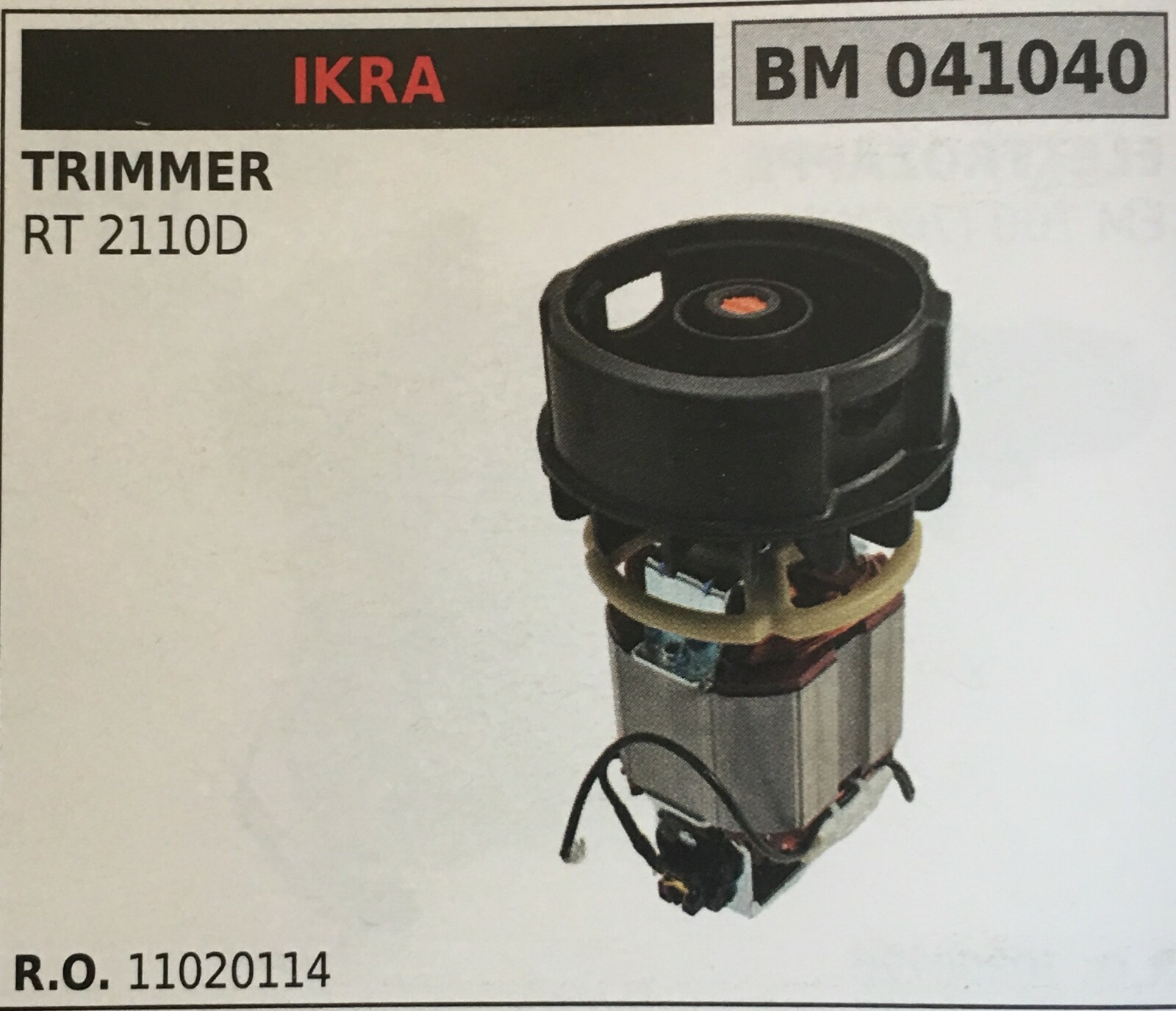 Motore Elettrico Brumar IKRA per RT 2110D | Rigenera il tuo Trimmer BM041040