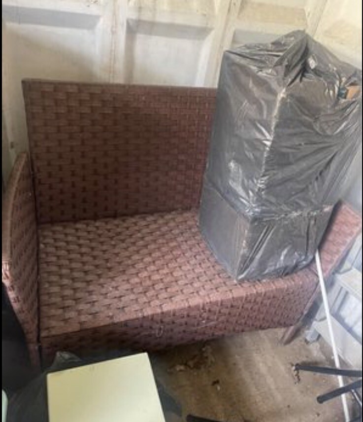 Brow Rattan garden sofa eBay