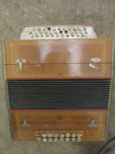 Antique Vintage Meinel Herold Button Accordion Accordian - PARTS OR REPAIR