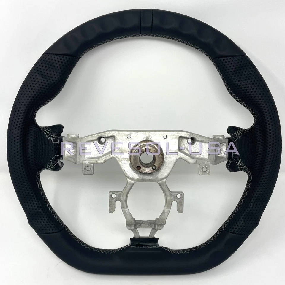 REVESOL серый стежок плоский кожаный руль для INFINITI FX35 FX37 FX50 QX70 - Изображение 4 из 4