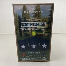 The Raftsman Co. Giant Yard Pong Game Set Americana Outdoor Tailgating Party New