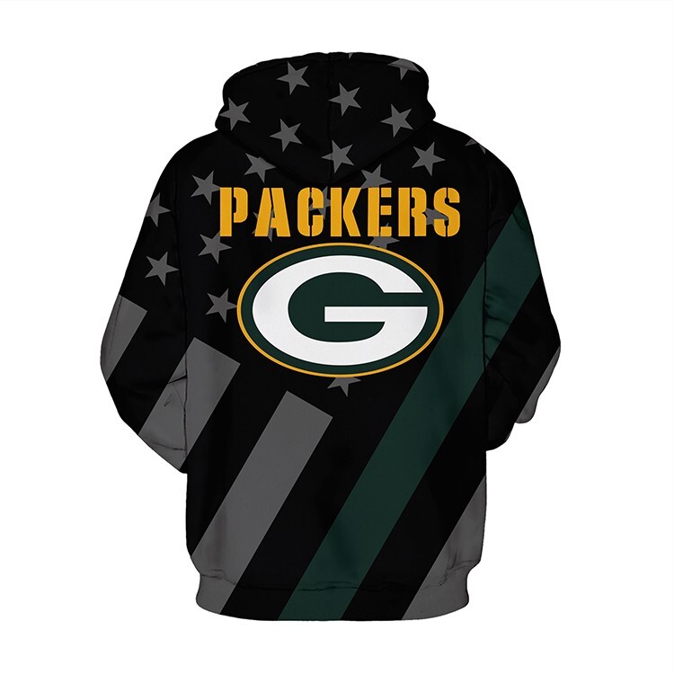 Green Bay Packers Large to 3X-Large Unisex Hoodie (Run Small Men's Size Up)