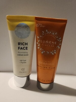 2 Rich Face - Illuminating Creme Mask 2oz/Lumene Peeling Mask
