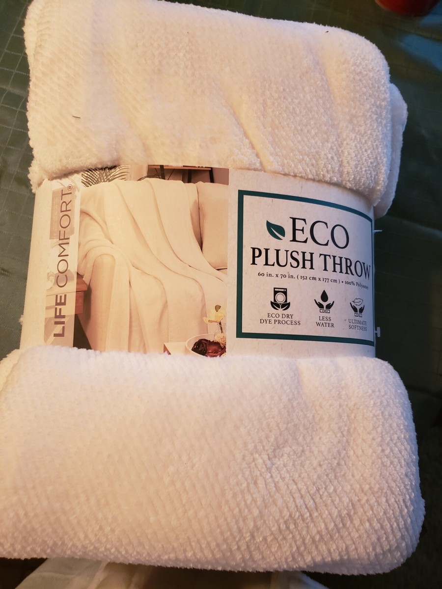 Brand New Life Comfort Eco Plush Throw 60X70 Off White Ultimate