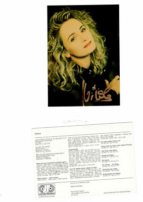 Nicole - autograph card, original signed, music, (from ZDF hit parade), TOP