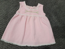 Vintage 80s Kmart Togs Pink Dress Size 12mo Baby Girls Made USA