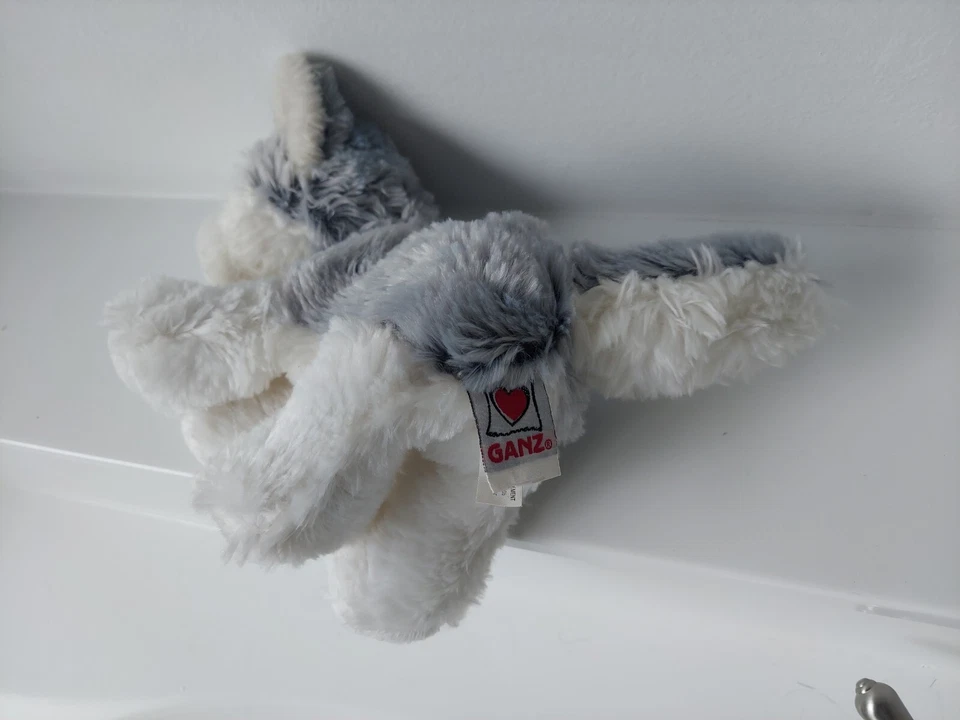 Webkinz Husky Dog 8" HM120 Plush Stuffed White Gray Puppy Ganz No Code Soft Toy - Image 4 of 4