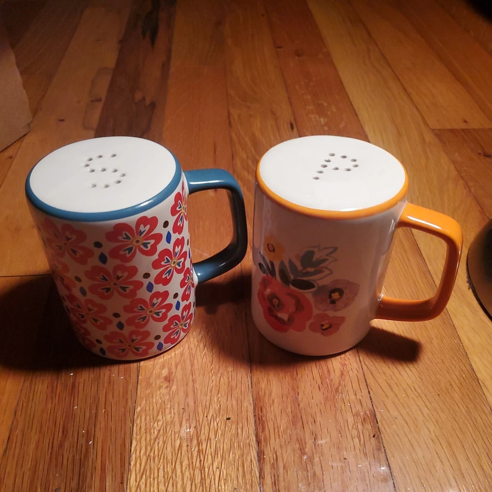 Pioneer Women Salt & Pepper Shakers Floral  - Image 3 of 4