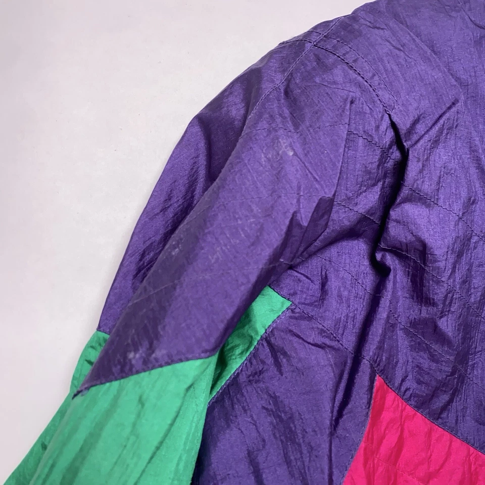 Chaqueta cortavientos Andy Johns para mujer talla L verde/negro años 80 90 vintage Foto 3 de 4