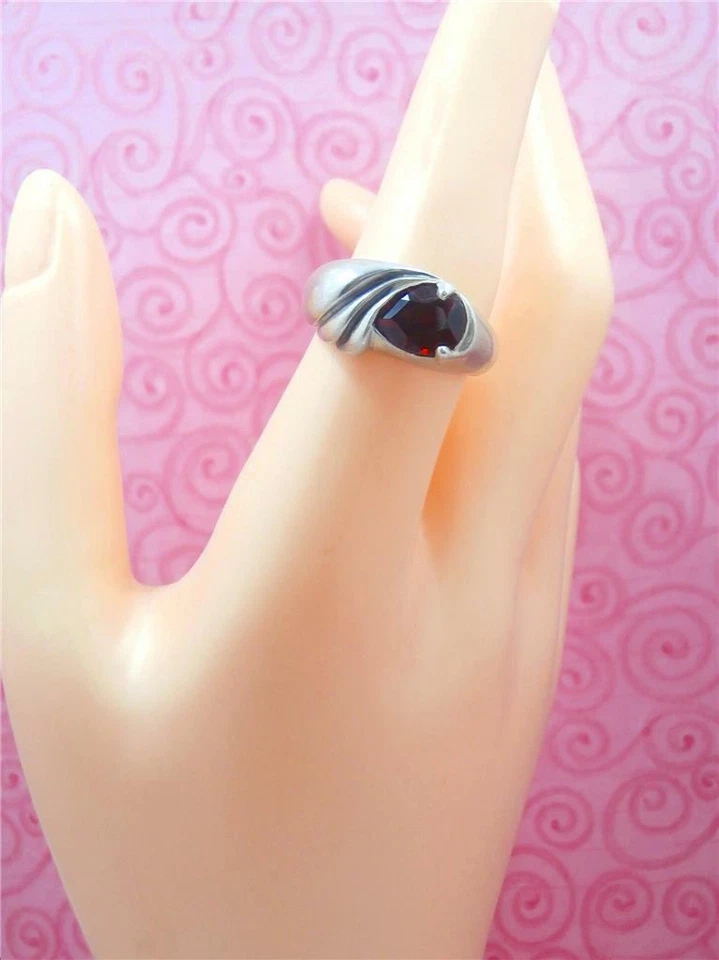 New Old Stock - KABANA 2.0ct Natural Pyrope Garnet NAUTILUS Sterling Silver Ring - Image 3 of 4