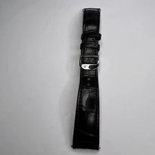 Jaeger Lecoultre 20mm Black Alligator Leather Strap & 16mm Deployment Clasp
