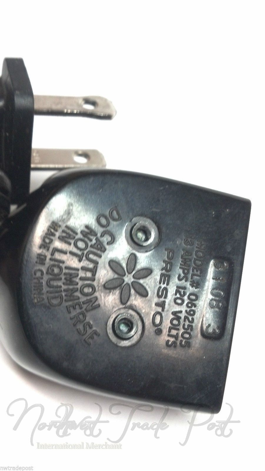 Presto Replacement Power Cord Model 0692505 for Multi Cooker