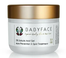 Babyface 2% BHA Salicylic Acid Gel, Acne, Blackheads, Shaving & Waxing Bumps
