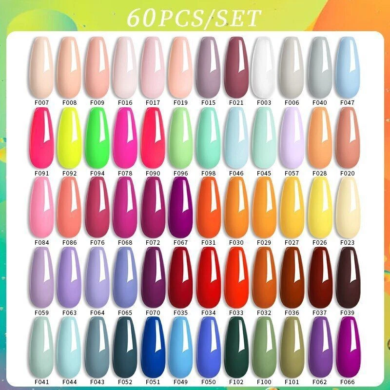 60/30/20Pcs/Set NailGel Polish Kit Glitter Nail SemiPermanent Base Top Coat Nail
Opens in a new wind