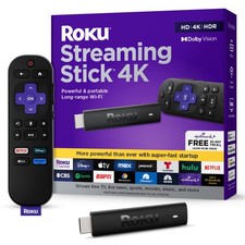 Roku Streaming Stick 4K  Dolby Vision HDR10 Voice Remote Long-Range Wi-Fi