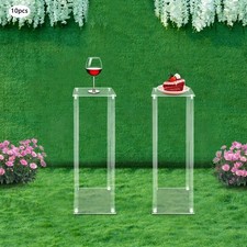 10Pcs Acrylic Clear Rectangular Flower Display Stand for Wedding Decorations