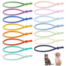 75pcs Stretchy Puppy Collars for Litter Colored Whelping Identification Bands...