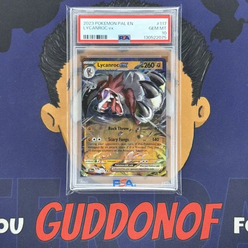 💎PSA 10 GEM MINT 2023 Pokemon Paldea Evolved LYCANROC EX #117 Holo