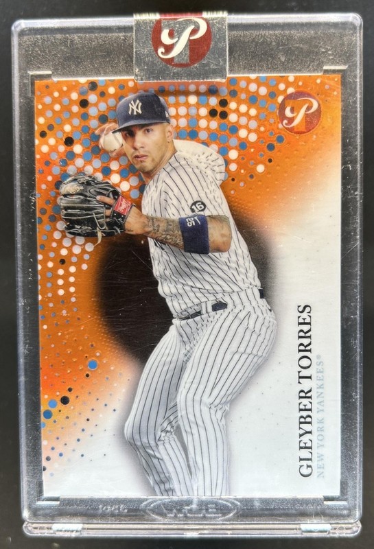 2022 Topps Pristine Gleyber Torres Orange Refractor #/25 New York Yankees