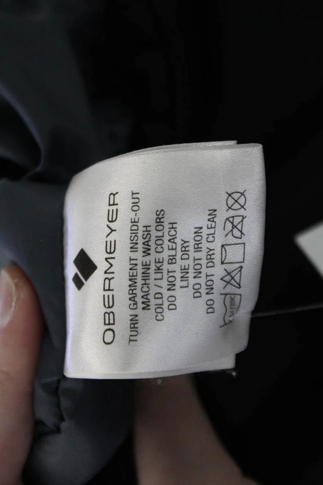 Chaqueta de esquí aislada con capucha negra roja talla 2 Obermeyer para niños Foto 3 de 4