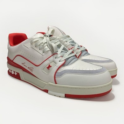 Louis Vuitton Red White LV Trainer #54 Sneakers Shoes (Size 11 US