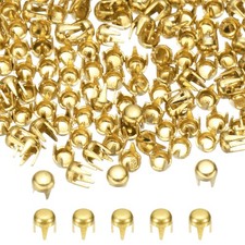 2mm Round Dome Rivet, 90 Pcs Metal Spike Spot Punk Stud, Gold Tone