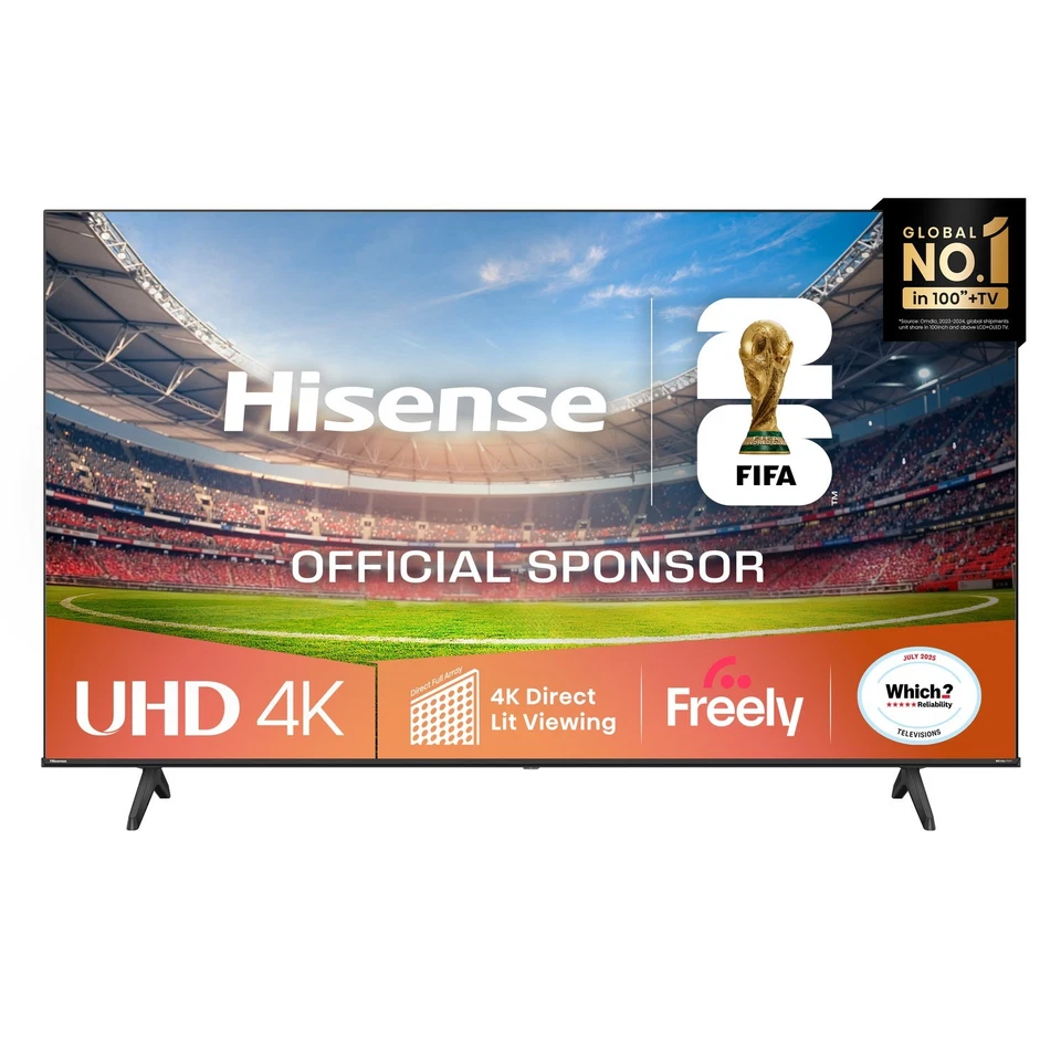HISENSE A6Q 65" LED 4K HDR Smart TV with Freely - 65A6QTUK REFURB-A