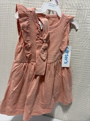 Carters Peach 2 Piece Dress Size 9 Months New