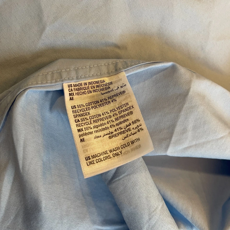 Alfani Men's Button Down Dress Shirt Size 16.5 Blue Slim Fit - Image 4 of 4