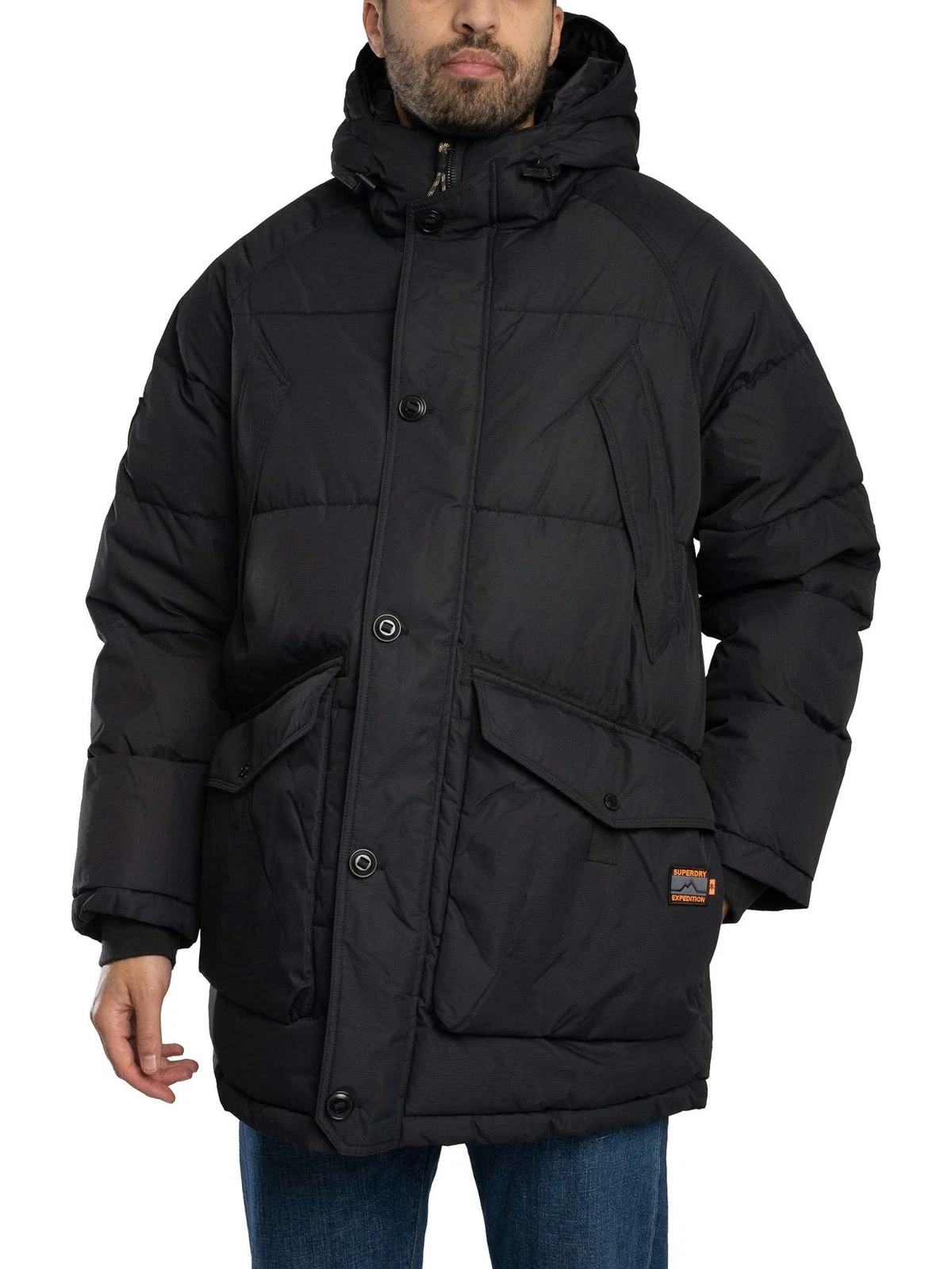 Superdry Men's Expedition Puffer Parka Jacket, Black
Opens in a new window or tab