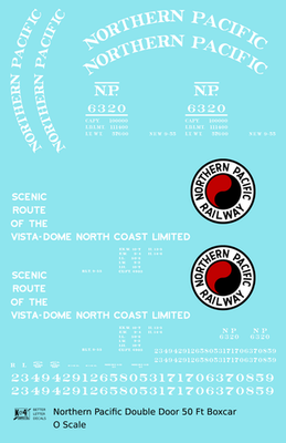 #ad #ad K4 O Scale Decals Northern Pacific 50 Ft Double Door Boxcar White $8.15