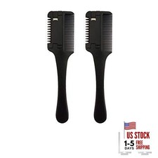 2 Pcs Hair Cutting Combs with Replacement Razors, Double 2 Count (Pack of 1)