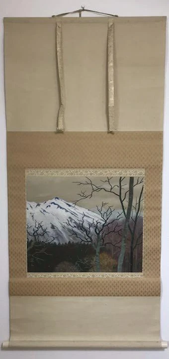 Jubako Bento Box Japanese  Hanging Scroll Yukirei, Seto-Rosa Landscape Painting,