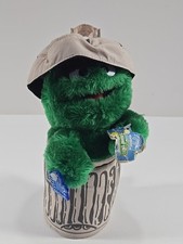 Vintage 90s Sesame Street Plush Oscar the Grouch Plush Applause Jim Henson