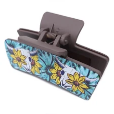 Western Flower Steerhead Print 3.25 "Hair Claw Clips Navajo Boho