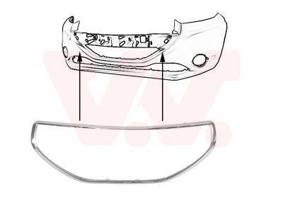 VAN Wezel Zier-/Schutzleiste, StoßFäNger 4034585 FüR Peugeot-image