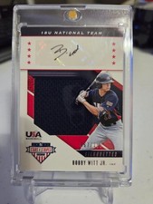 2019 USA Stars & Stripes Silhouettes Signatures Jerseys Bobby Witt Jr. /199