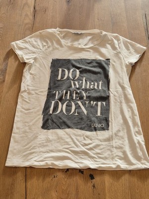 LIU JO T-Shirt Damen Shirt Gr. M Weiß Guter Zustand 