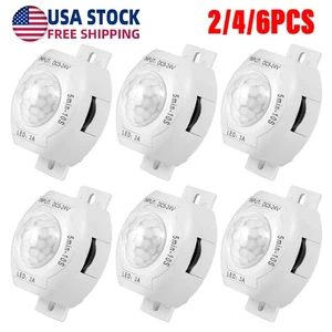 DC 5V-24V 3A PIR Commutateur de lumière du capteur de mouvement IR Délai du détecteur 2/4/6PCS