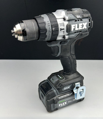 Flex FX1271T 24V 1/2'' 2-Speed Hammer Drill w/Turbo Mode w/5.0 Amp Battery