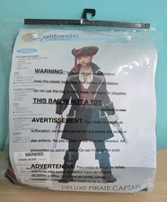 California Deluxe Pirate Captain Buccaneer Child Costume Size Large 10-12 EUC