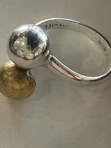 Vintage 925 Silver Ball Ring Mexican silver