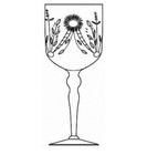 6 Vintage Glastonbury-Lotus "LADY RUBY" Cocktail/Cordials  1947 Etched — photo 2
