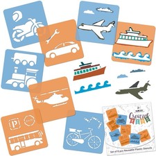 Drawing Stencils for Kids 8 pcs // TRANSPORT   CARS